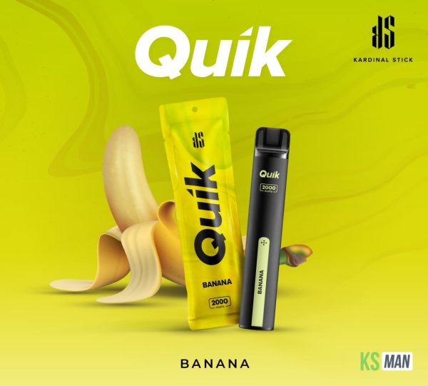 KS Quik 2000 Puffs กลิ่น Banana สูบง่ายเหมือนปลอกกล้วยเข้าปาก