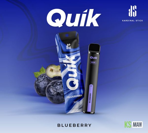 KS Quik 2000 Puffs กลิ่น Blueberry พอตใช้แล้วทิ้ง รุ่นใหม่ สูบได้ 2,000 คำ