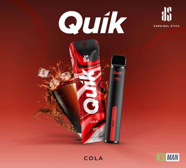 KS Quik 2000 Puffs กลิ่น Cola ชาร์จแบตได้ สูบได้จนน้ำยาหมด 2000 คำ
