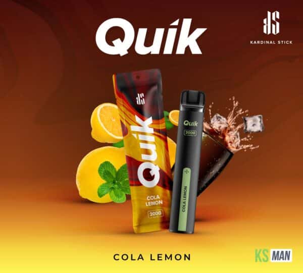KS Quik 2000 Puffs กลิ่น Cola Lemon สูบได้จุใจ 2000 คำ บุหรี่ไฟฟ้าใช้แล้วทิ้ง