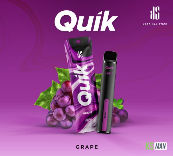 KS Quik 2000 Puffs กลิ่น Grape พกพาสะดวก สูบได้เต็มๆ 2000 คำ