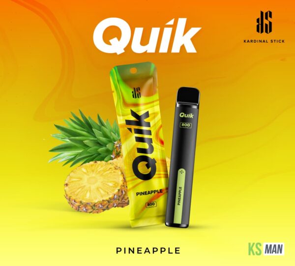 KS Quik 2000 Puffs กลิ่น Pineapple บุหรี่ไฟฟ้ารุ่นใหม่ สามารถใช้แล้วทิ้งได้