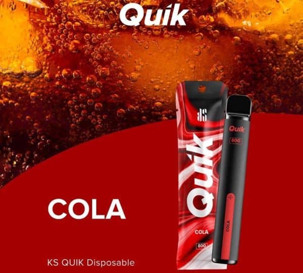 KS Quik 800 Puffs กลิ่น Cola อร่อยซ่า สูบง่ายได้ทันใจ พกพาไปไหนได้สบาย
