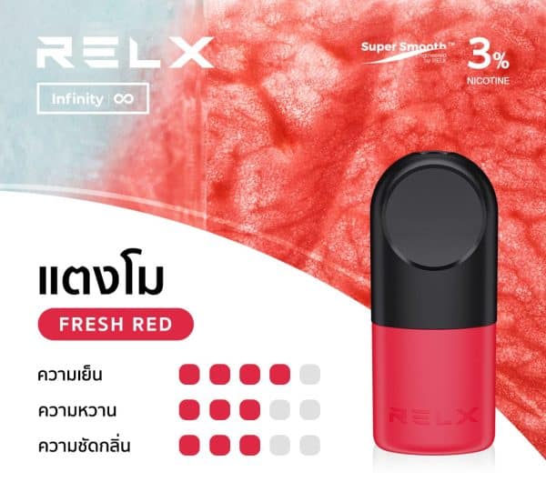 RELX Infinity Pod กลิ่นแตงโม หอมหวานเหมือนแตงโมสดๆ หอมเย็นสดชื่น