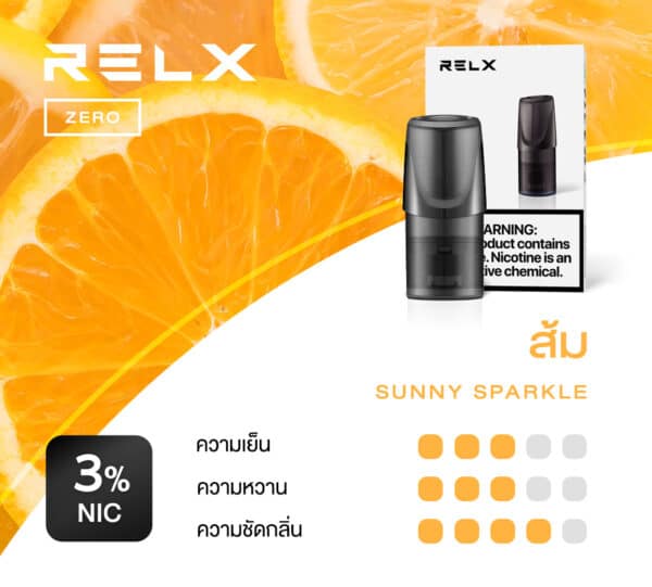 RELX Zero Pod กลิ่นส้มซ่า หอมกลิ่นส้มซ่าแถมยังซ่าส์สมชื่อ ลองแล้วจะติดใจ