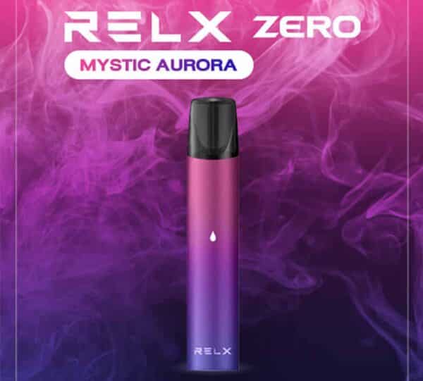RELX Zero สี Mystic Aurora เครื่องสีน้ำเงินอมม่วง เท่ห์สไตล์ พอต relx