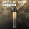 RELX Zero สี Solar Eclipse เครื่องสีดำทองตัดกันแบบทูโทนจากพอต relx