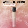 RELX Zero สี Sunset Glow เครื่องสีส้มอ่อน ดูอบอุ่นสวยงาม จาก RELX POD
