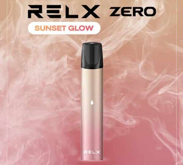 RELX Zero สี Sunset Glow เครื่องสีส้มอ่อน ดูอบอุ่นสวยงาม จาก RELX POD