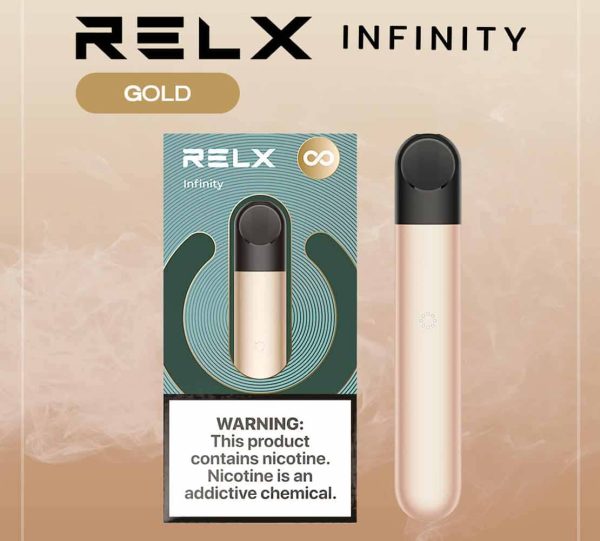 RELX Infinity สี Gold เครื่องสีทอง เงางาม สุดจัดในรุ่น จาก พอต relx