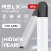 เครื่อง RELX INFINITY PLUS สี Hidden Pearl สวยหรูมีระดับกับสีขาวมุก