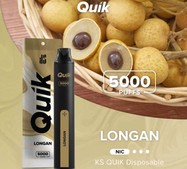 KS Quik 5000 กลิ่น ลำไย รสชาติยอดเยี่ยมกับ บุหรี่ไฟฟ้า ks ที่คุณคู่ควร