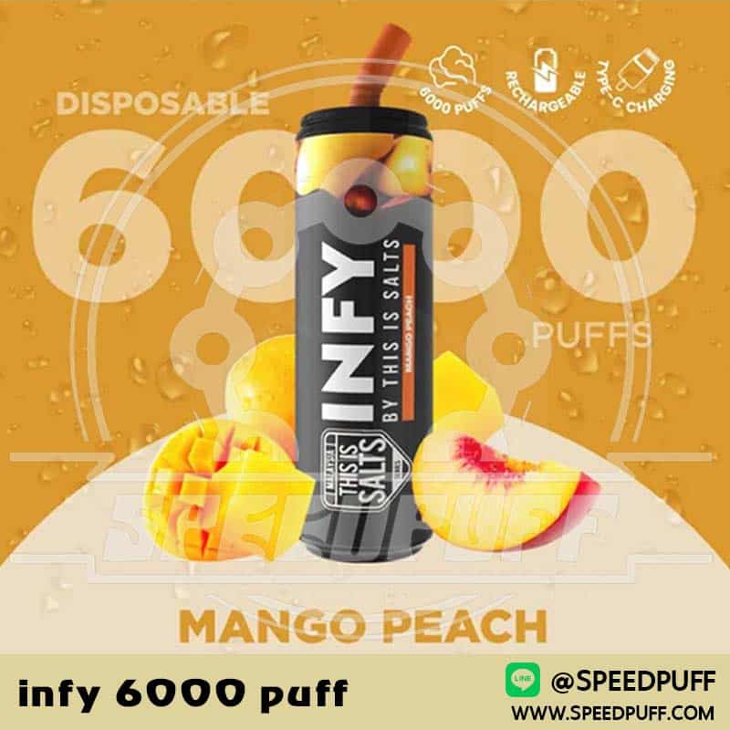 infy 6000 puff กลิ่นดี หอมแน่น ต้องพอต อินฟี่ ราคาถูก ที่สายสูบโดนใจ